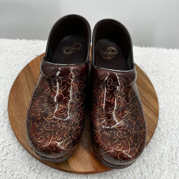 Dansko Shoes Womens US 9 39 Brown Limited Edition 30th Anniversary Clogs Leather - Picture 3 of 11